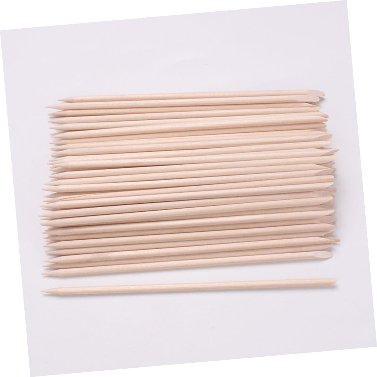 VINTORKY VINTORKY 200pcs Nail Cleaning Stick Nail Art Cuticle Stick Nail Bit Orangewood Stick Manicure Nail Goue Orange Cuticle Stick Push Pole Manicure Cuticle Sticks Orange Sticks for Nails