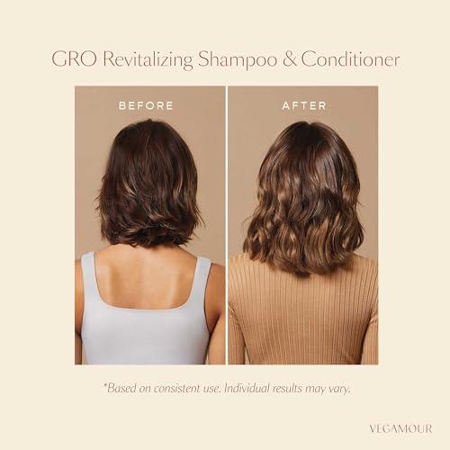 VEGAMOUR VEGAMOUR GRO Revitalizing Shampoo, Support Thicker, Fuller Looking Hair, Shampoo Formulated Without Sulfates for Thinning Hair with Vegan Keratin, Natural Citrus Scent (1.6 fl. oz.)