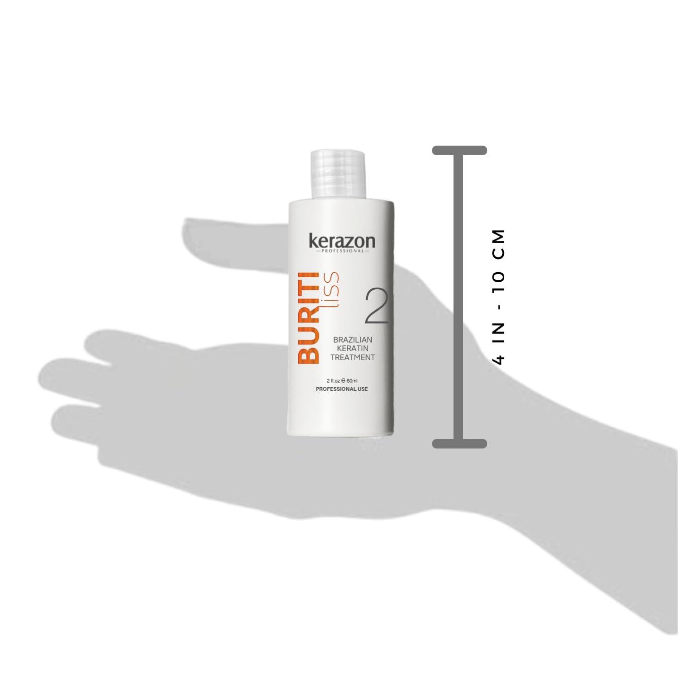 KERAZON Brazilian Keratin Treatment Kerazon Buriti Liss, 2 fl oz 60ml - For All Hair Types (Pack of 2)