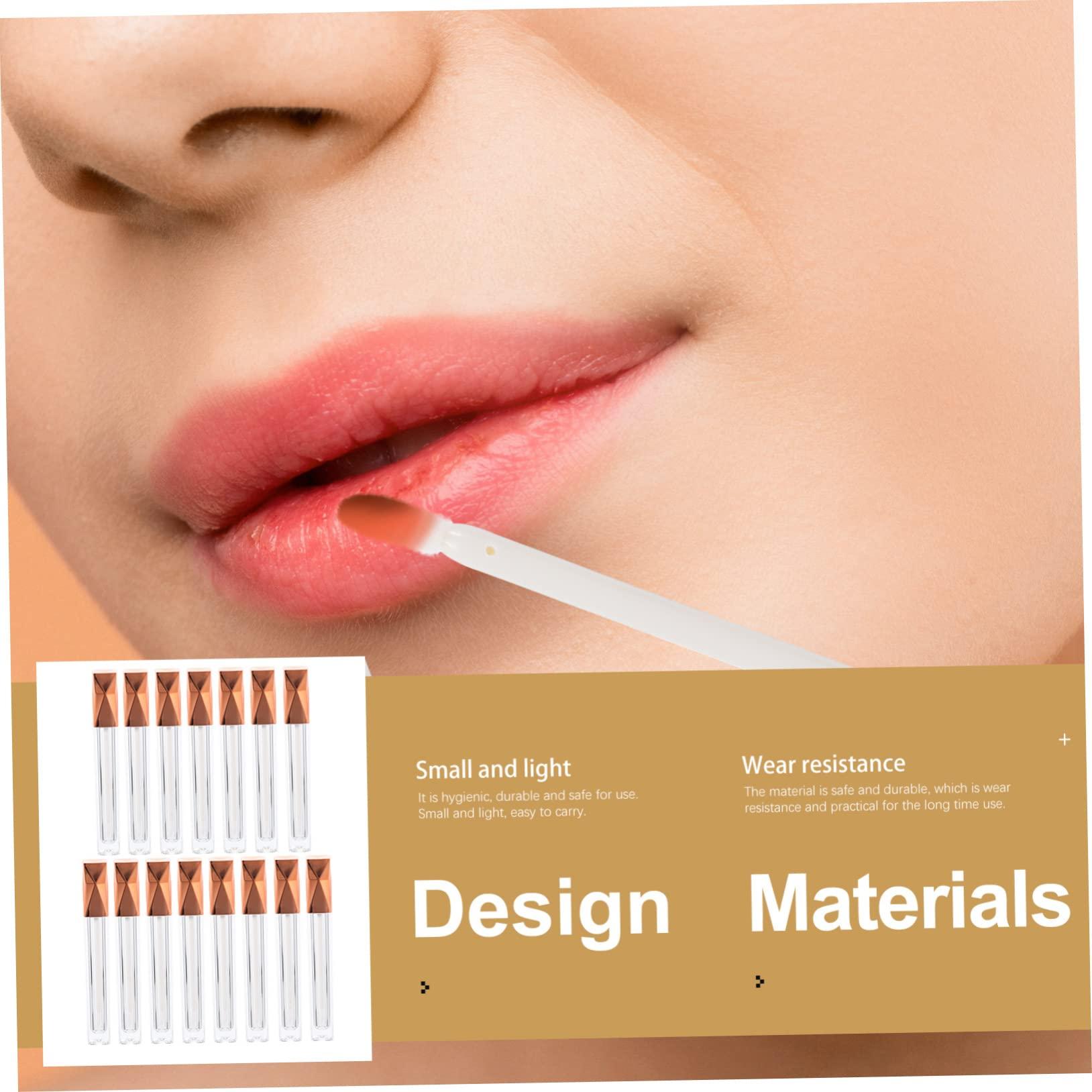 Beaupretty Beaupretty Diy Lip Gloss Tubes 15pcs 5ml Empty Lip Gloss Containers Triangular Rose Gold Lids for Cosmetics