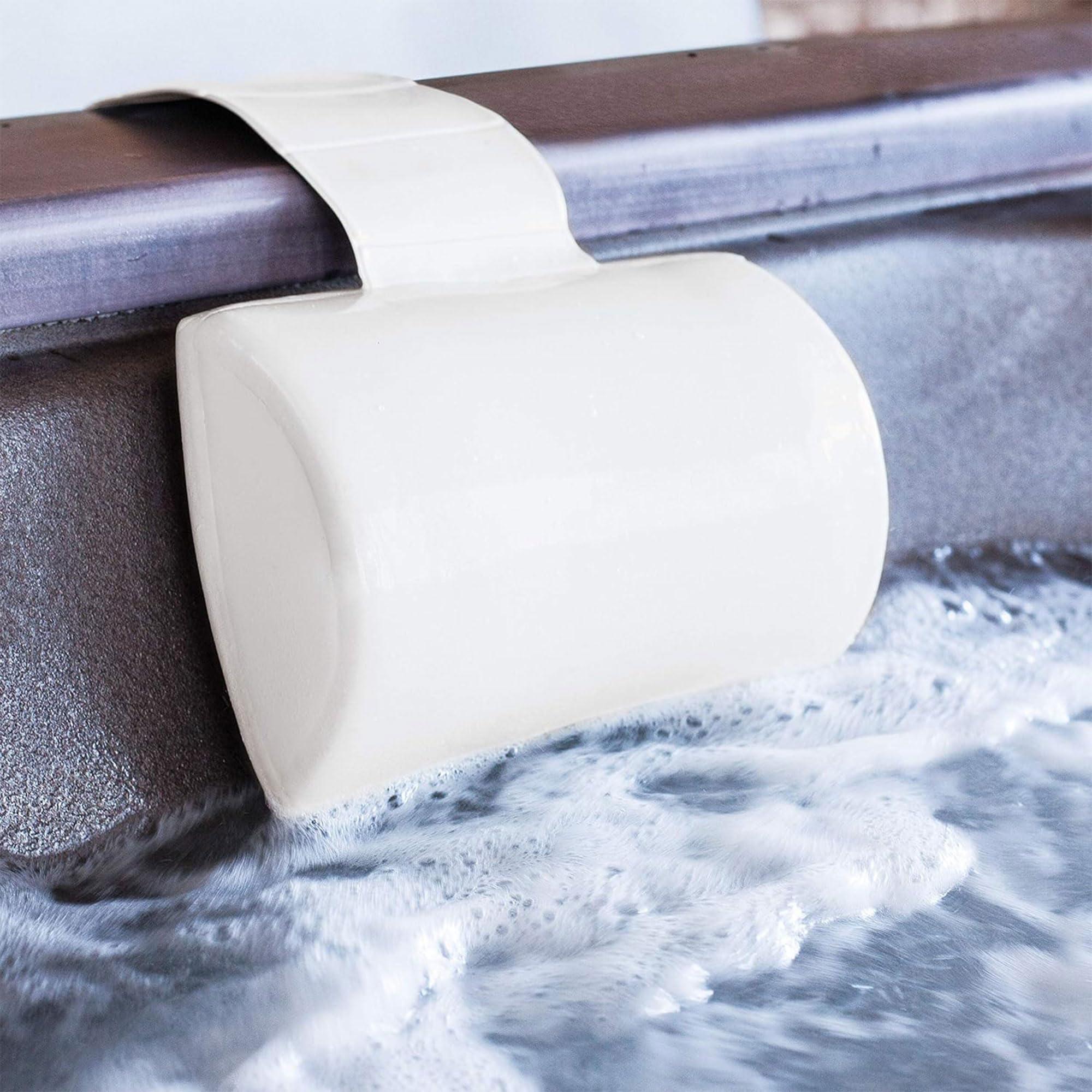 Spa Pillow TRC Recreation Super Soft Cushioned Closed Cell Vinyl Coated Foam Pool, Spa, and Bath Head and Neck Pillow with Soft Cushioned Interior, Black