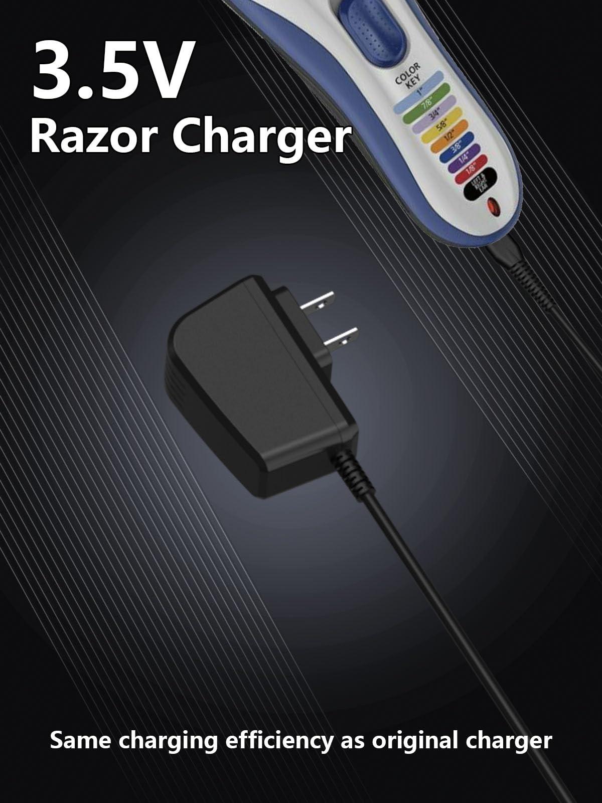 Mixyaceh Wahl Charger for Wahl 9649 Wahl Color Pro Cordless Rechargeable Hair Clipper & Trimmer Replacement Black 3.5V 1A Wahl Clipper Charger Cord Long 6FT- AC Adapter UL Listed