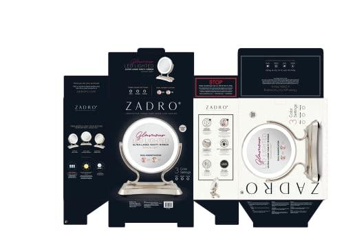 Zadro Zadro 12" Glamour LED Makeup Mirror with Lights and Magnification 5X/1X Touch Control Mirror with Lights for Makeup Desk (X-Large | 5X/1X | 12" W x 16" H | LED, Polished Nickel)