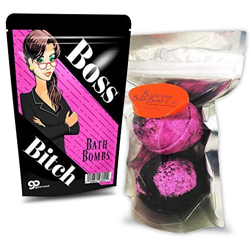 Gears Out Boss Btch Premium Bath Bombs - Boss Lady - Giant Bath Fizzers for Women - Huge Handcrafted - Boss Gifts
