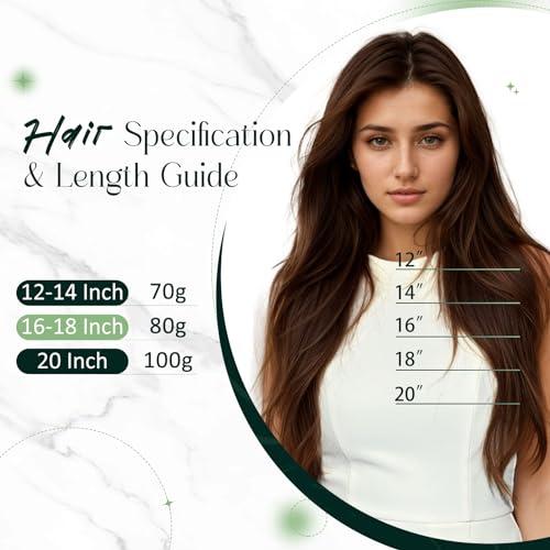 RUNATURE RUNATURE Wire Human Hair Extensions Dark Blonde Highlight Golden Blonde Fish Wire Hair Extensions Real Human Hair Invisible Wire Hair Extensions 16 Inch 80g