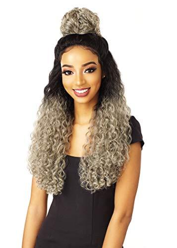Sensationnel Sensationnel 100% Premium Fiber Cloud9 Vixen 4-Way Multi Parting Swiss Lace Wig - VIXEN DEEP SPIRAL 24 (T1B/BG [T:Off Black, B:Burgundy])