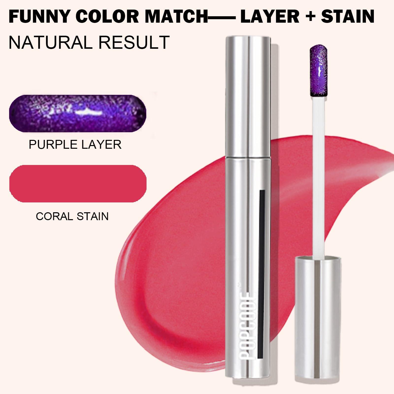 popcode popcode Peel Off Lip Stain - Long Lasting, Transfer Proof and Waterproof Tattoo Lip Tint, Matte Finish Lip Stain Peel Off, Infused with Vitamin E & Algin & Hydroxyacetophenone, #002 Coral