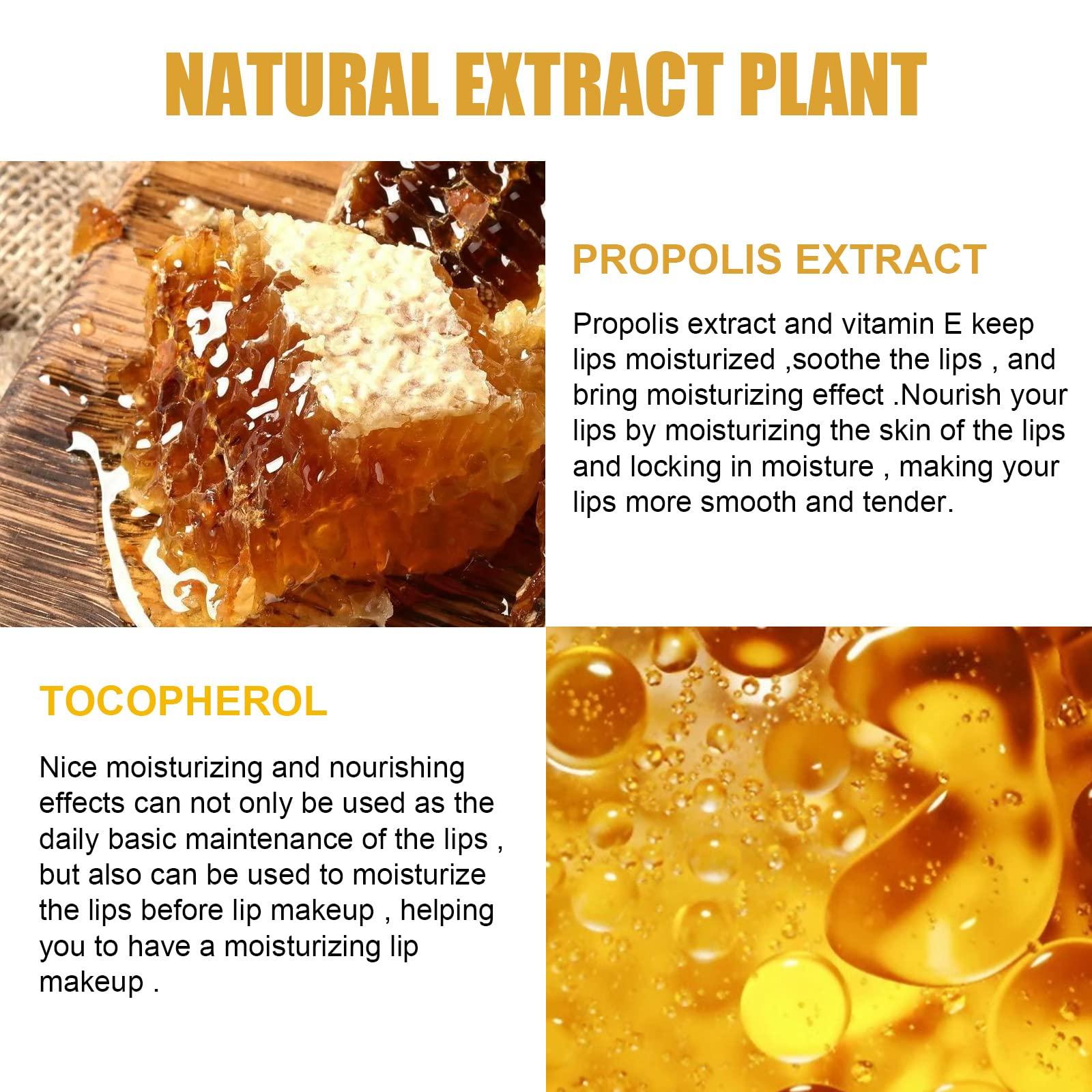 Axnzp 4 Pcs Lip Balm Honey Pot, Honey Moisturizing Lip Mask Reduces Lip Lines,Prevention Dry and Cracked Lip Scrubs Exfoliator.