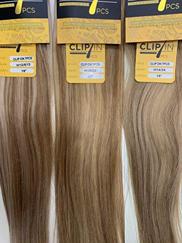 Bohyme Remi Clip-In Hair Extensions 100% Human Hair 7 PCS by Black Diamond (18", H4/27)