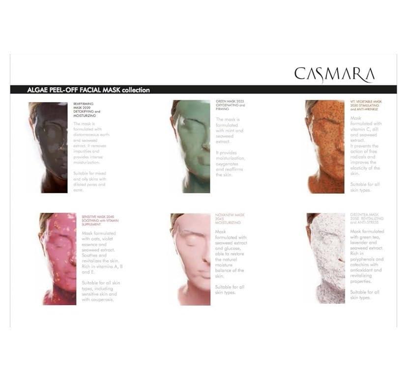 Casmara CASMARA Facial Mask Pack of 10 Multi Set (Gold 2080, Kiwi 2060, Goji 2070, Vitamin 2030, Greentea 2050, NOVanew 2045, Reaffirming 2020, Green 2025, Sensitive 2040, RGnerin 2055)
