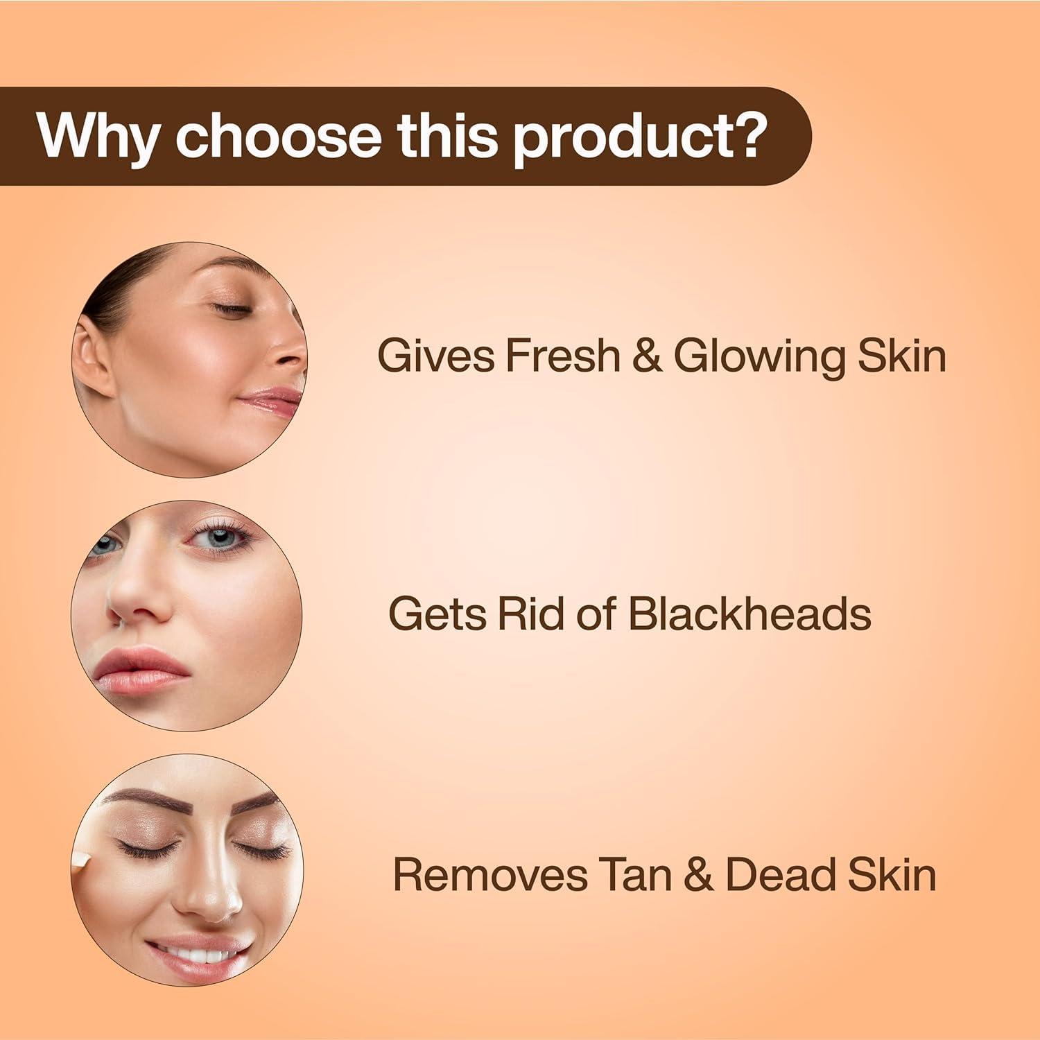 india Coffee & Walnut De Tan Face Scrub 100 gm | For Exfoliation | Reduces Dead Skin, Blackhead Give Glowing Skin & Controls Excess Oil | With Coffee, Walnut & Mango Butter |