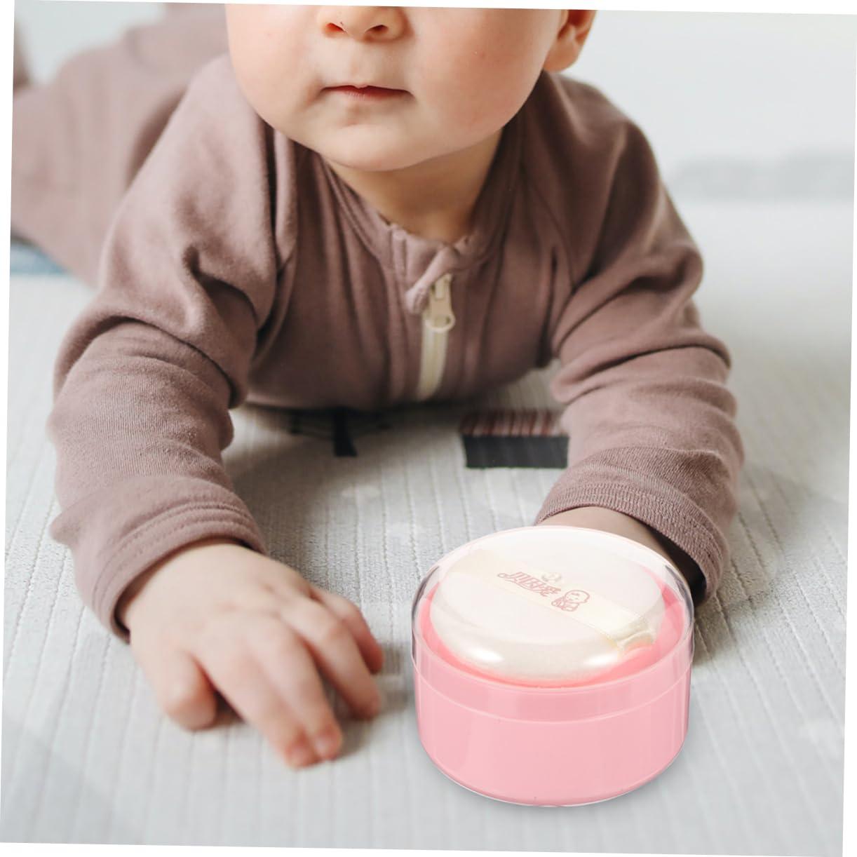 Housoutil Housoutil Box Body Powder Puff Box Powder Puffs for Loose Powder Empty Powder Puff Case Powder Puff Container with Puff Baby Powder Puff Synthetic Sponge Child Compact Powder Puff Holder