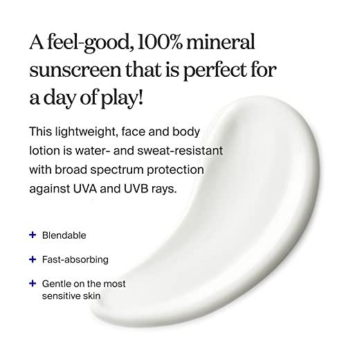Supergoop! Supergoop ! PLAY 100% Mineral Lotion - 3 . 4 fl oz , Pack of 2 - Broad Spectrum SPF 50 Sunscreen for Face & Body - Lightweight , Fast Absorbing , Water Resistant - With Green Algae