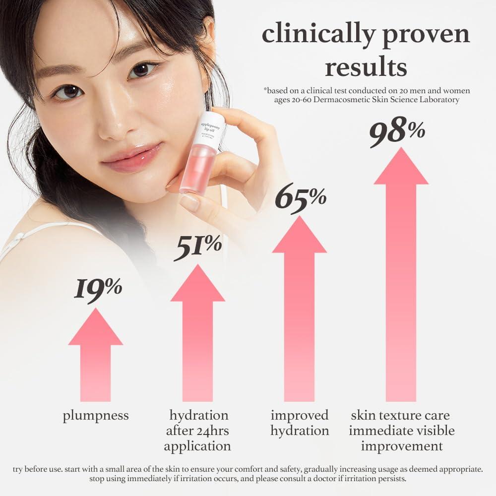 NOONI NOONI Korean Vegan Lip Oil - Applepeony | Long-Lasting, Moisturizing, Plumping, Revitalizing for Dry Lips, Waterproof, No Peel Off, Korean Tint, 0.12 FL Oz