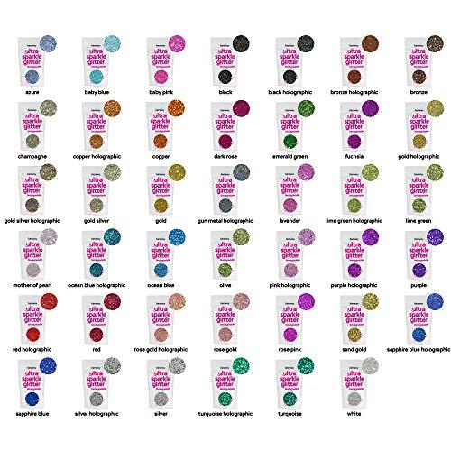 Hemway Hemway Eco Friendly Ultra Sparkle Glitter 100g / 3.5oz - Biodegradable Vegan Cosmetic Safe for Craft Face Hair Nail and Festival Makeup - Chunky (1/40" 0.025" 0.6mm) - Champagne Gold