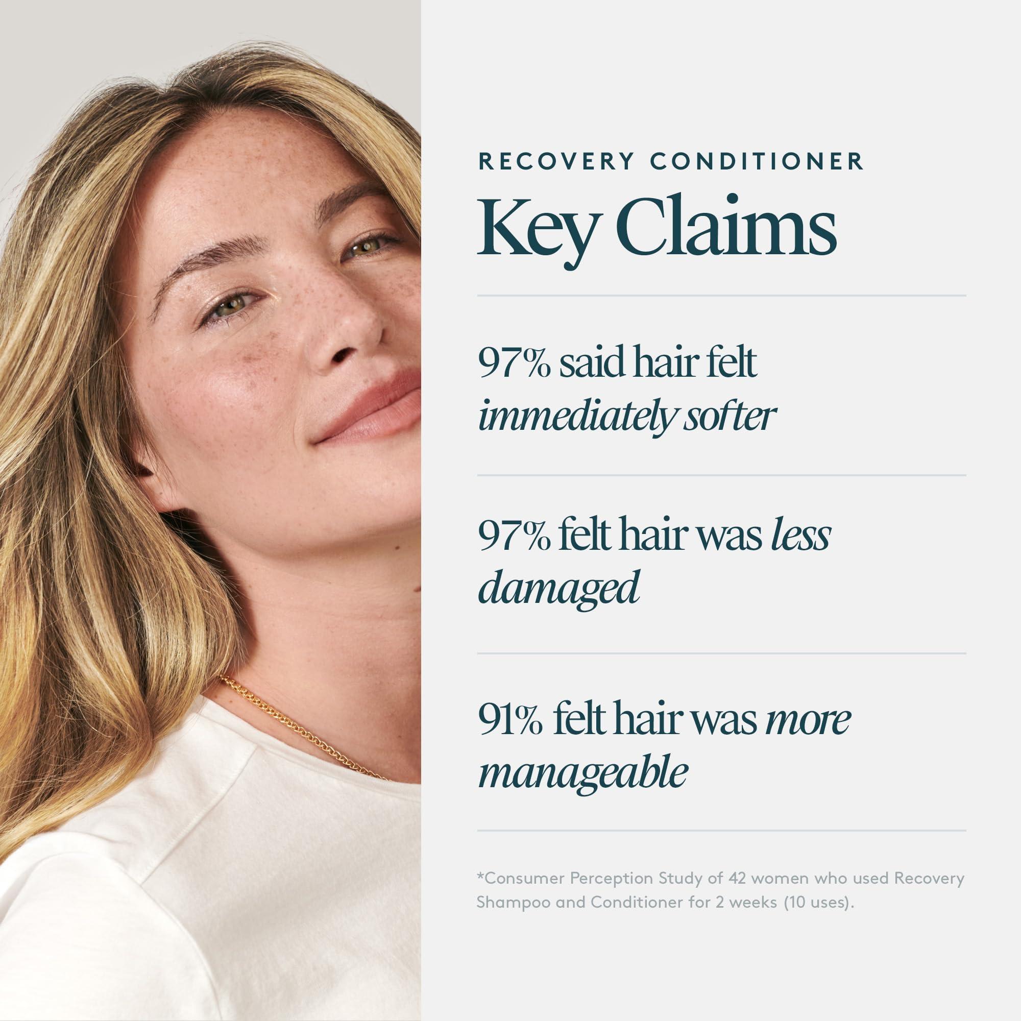 VIRTUE VIRTUE Recovery Conditioner with Keratin Hydrates, Softens, and Renews Damaged Hair, Sulfate Free, Color Safe