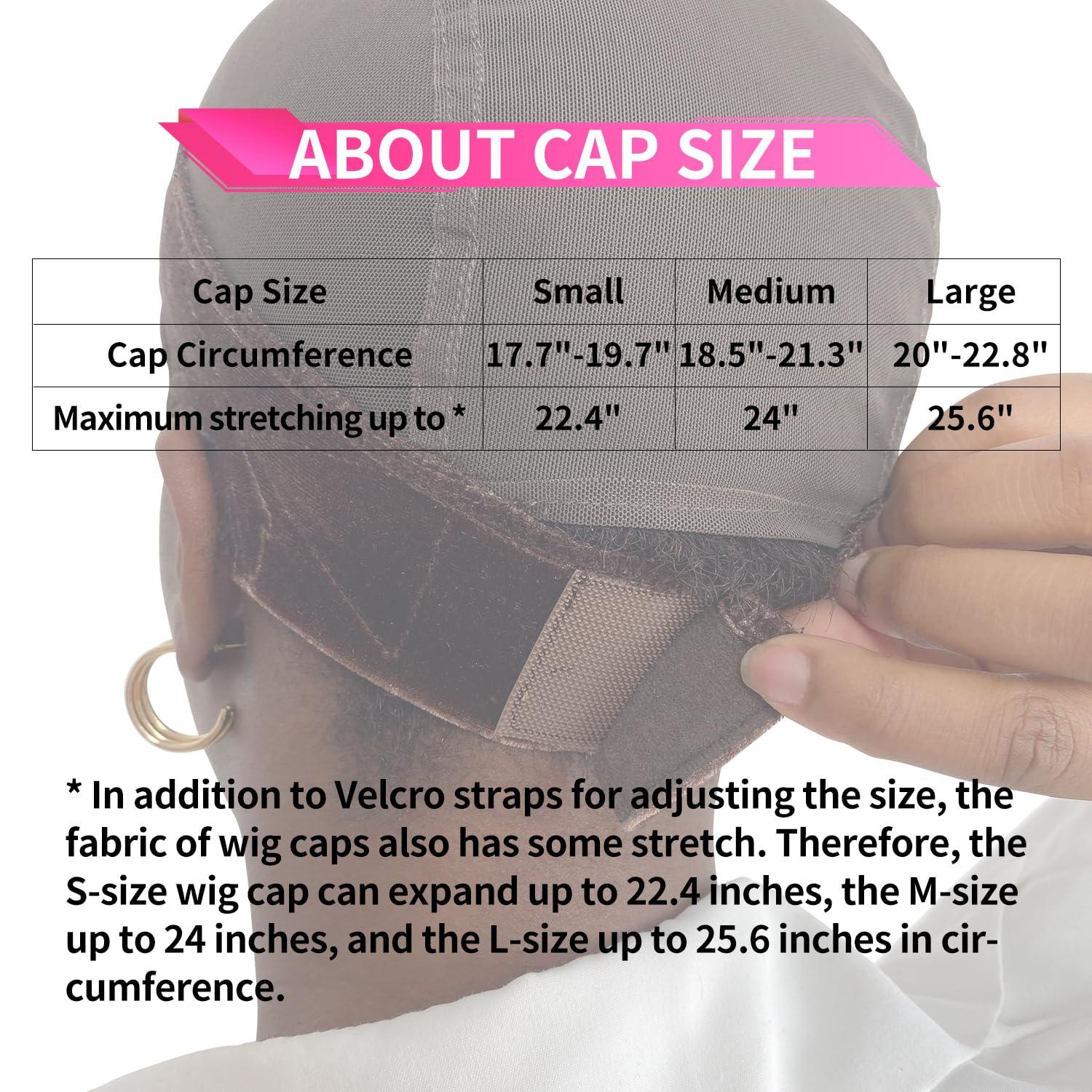 LAB HAIRS LAB HAIRS Wig Cap with Grip Band for Keeping Wigs in Place, More Full Cap-wide Transparent Lace for Lace Front Wigs - Brown/Black/Nude Non Slip Cap Make Your Wig Be Glueless (Black-L)