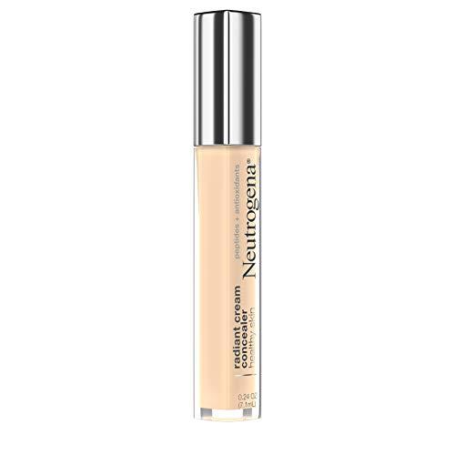 Neutrogena Neutrogena Healthy Skin Radiant Brightening Cream Concealer with Peptides & Vitamin E Antioxidant, Lightweight Perfecting Concealer, Non-Comedogenic, Ivory Light 01 with neutral undertones, 0.24 oz