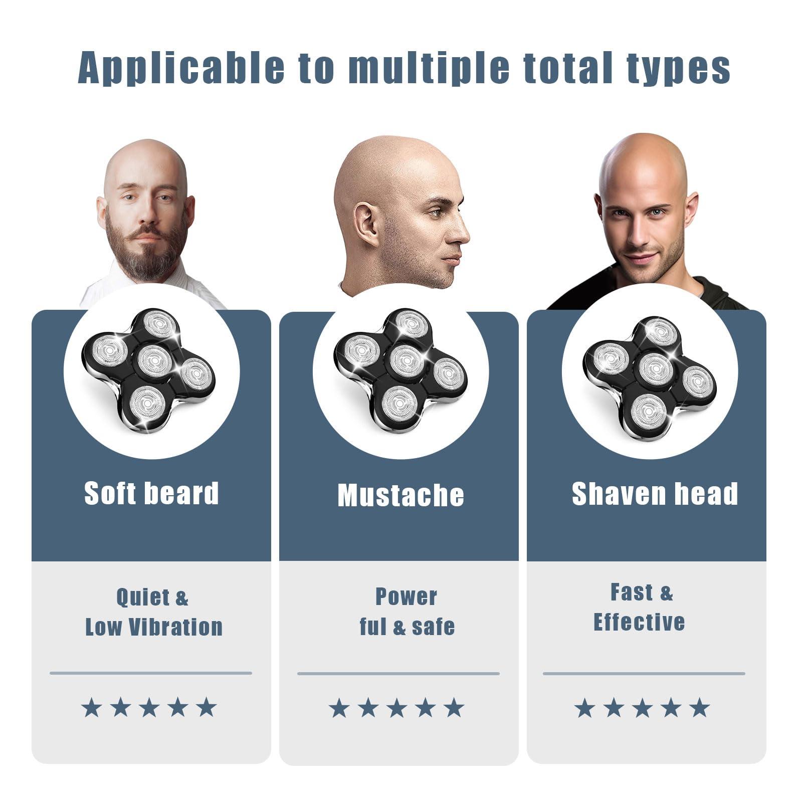 TGSBHIO Shaver Replacment Heads Compatible with Remington Balder Pro Head Shaver Model XR7000, for Bald Men (4 Pack)