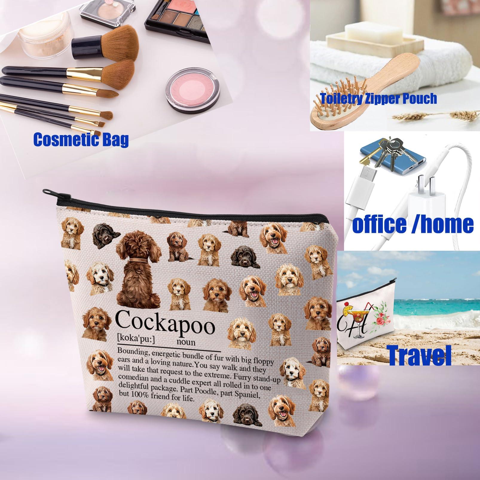 PXTIDY PXTIDY Cockapoo Definition Cosmetic Bag Cockapoo Lover Gift Cockapoo Dog Mom Travel Pouch Bag Cockapoo Owner Gift