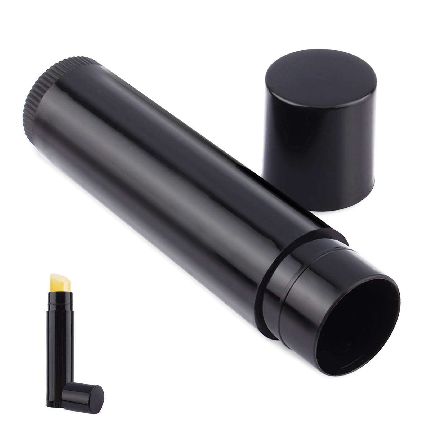 Agatige 100pcs 5ml Lip Balm Containers, Plastic Empty Lipstick Lip Balm Container Tube