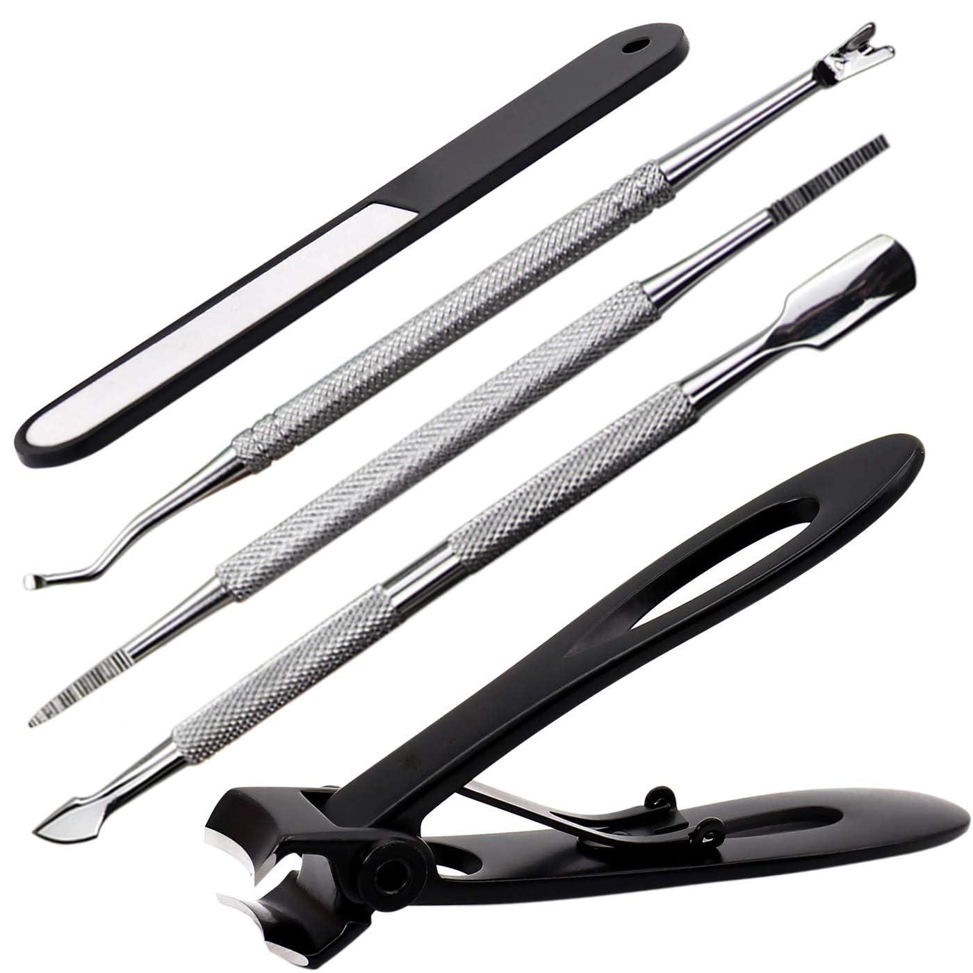 Horsebang Horsebang Set of 5 Fingernail Toenail Clippers for Thick Nails and Tough Toenails and Ingrown Toenails (Set of 5), and Toenail Clippers and Fingernail Clippers for Thick Nails with File (Set of 3)