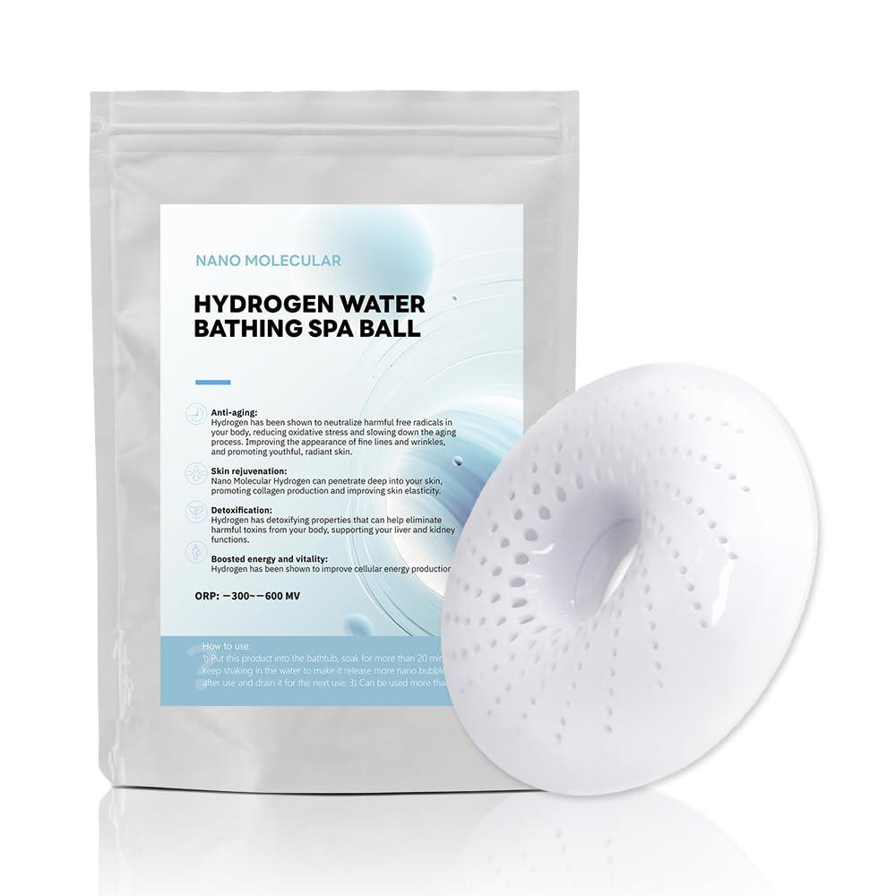 Unosuich Hydrogen Bath Ball Tablets Bombs H2 Rich Water Bathing Soak Kit Bath Salt Molecular Hydrogen Water Bath Generator for Bathtub