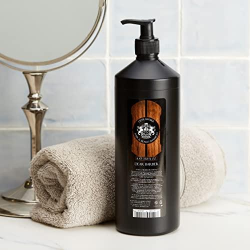 Dear Barber Dear Barber Shampoo Men\'s Hair Shampoo Suitable for Hair and Beard Nourishing and Moisturising 1L