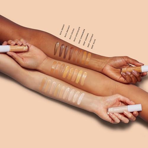 e.l.f. e.l.f. Hydrating Camo Concealer, Covers Blemishes & Under-Eye Circles, Full-Coverage & Delivers A Satin Finish, Vegan & Cruelty-Free, Rich Chocolate