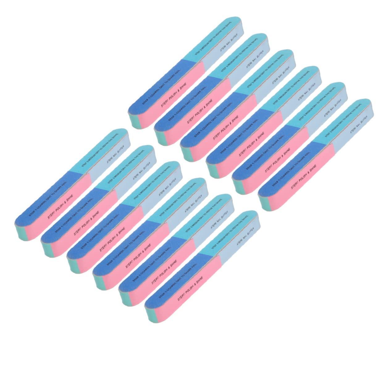 NOLITOY NOLITOY 12pcs Large Nail Buffer Blocks Kit 7 Step Nail File Polishing Strip for Lady Women