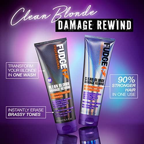 Fudge Fudge Clean Blonde Damage Rewind Violet-Toning Shampoo 8.4 oz