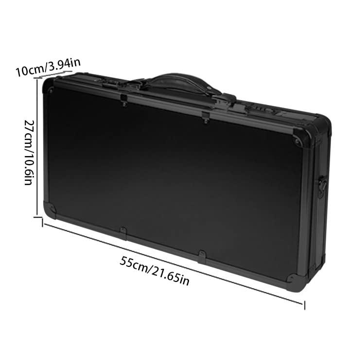 KONKENIE KONKENIE Carrying Case Scissors Storage with lock Portable Shears Clippers Trimmers Supplies Travel Barber Tool Organizer BoxAll Black