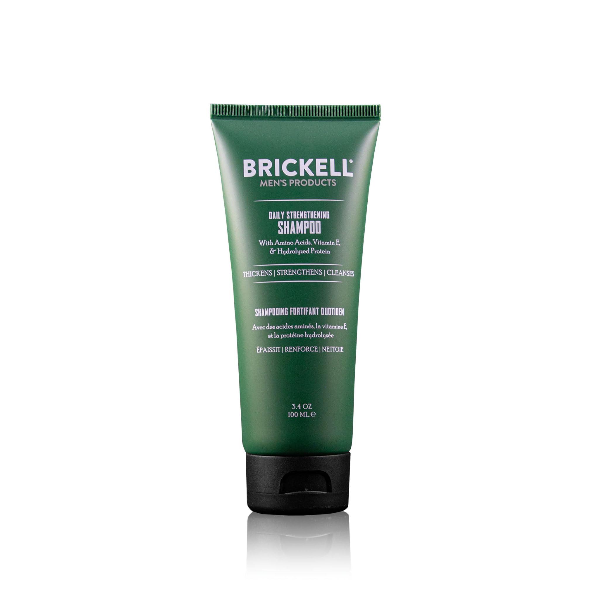 Brickell Men's Products Brickell Men's Products Daily Strengthening Shampoo for Men, Natural and Organic Featuring Mint and Tea Tree Oil To Soothe Dry and Itchy Scalp, Sulfate Free and Paraben Free, 3.4 Ounce, Scented