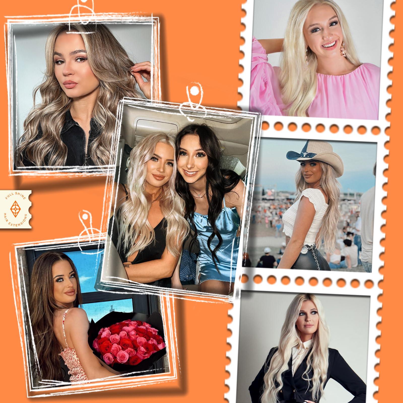 Full Shine Full Shine Brown Hidden Crown Hair Extensions Fading To Blonde Highlight Top Hair Pieces For Women Hair Loss Silk Base Crown 3 * 5 Inch Topee Real Human Hair Wiglet 12 Inch