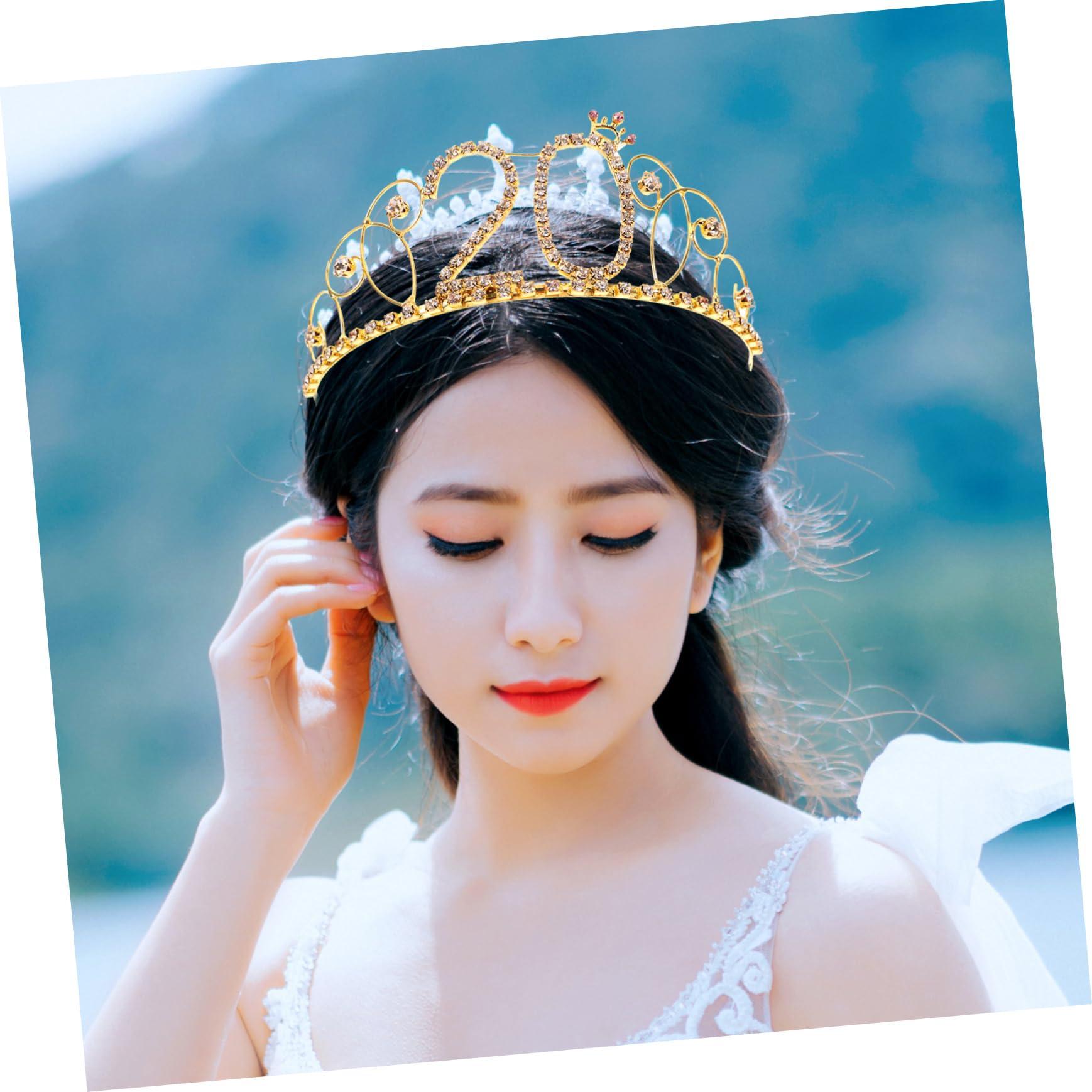 DRESSOOS DRESSOOS 1pc Crown Hair Clasp Party Hair Clasp Birthday Princess Bridal Headpiece Girls Headband Birthday Headband 40th Birthday 20th Birthday Crown for Girls Dress Accessories Dinner Party