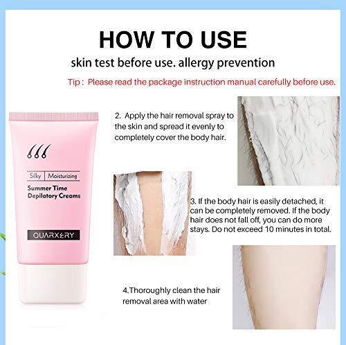 Newfacefure Hair Removal Cream -Fast 5 Mins Depilatory Cream - Upgrade Natural Painless Hair Remover for Women and Men Travel Size (2pack 60ml)