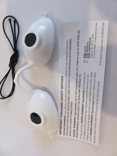 Super Sunnies Super Sunnies Tanning Goggles - 12-Pack + Strapless Econs bagged UV Eye Protection, FDA Compliant Bundle