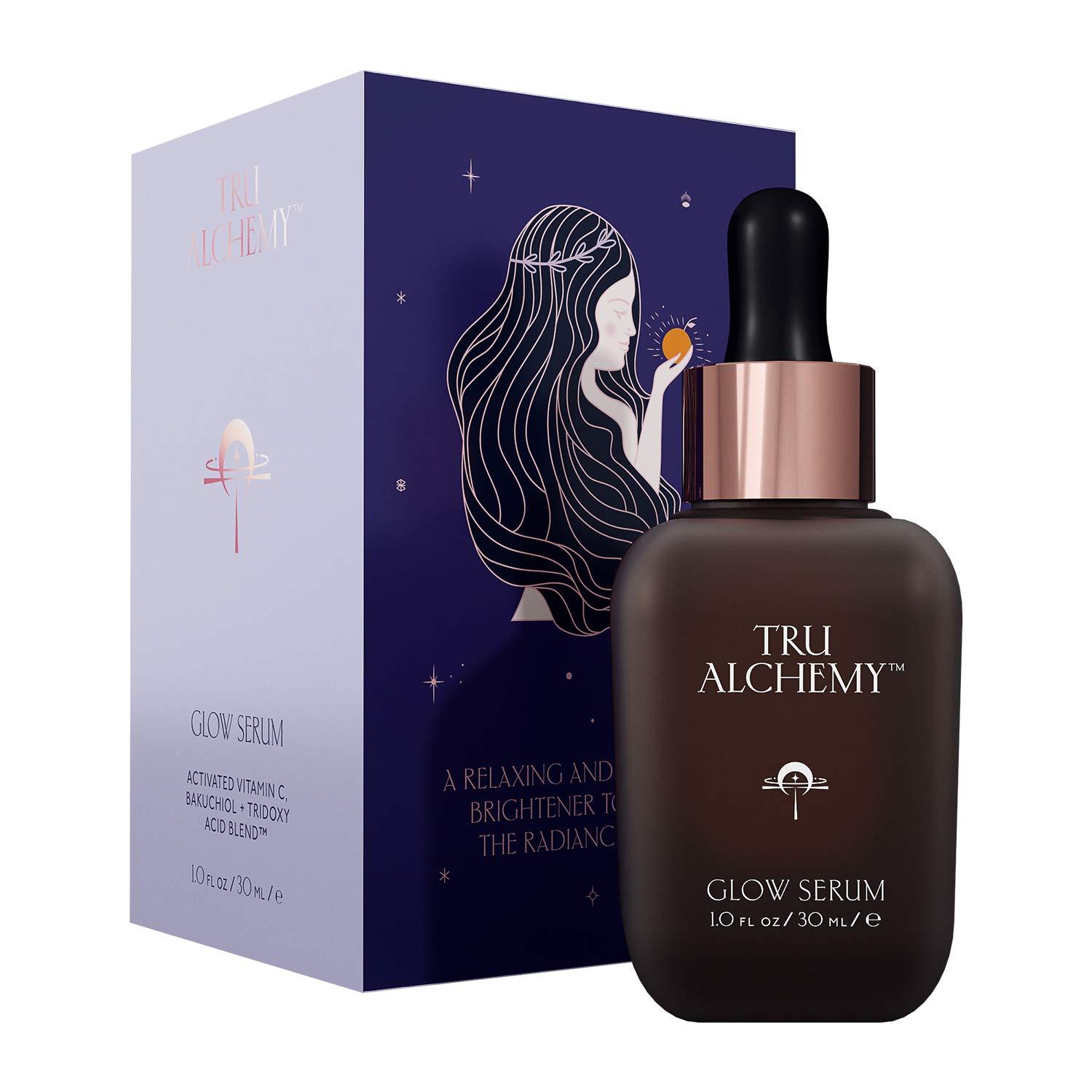 Tru Alchemy Tru Alchemy Glow Serum + Quench Crme | Resurfacing Radiance Facial Serum with Bakuchiol, Glycolic & Lactic Acid + Skin-Renewing Total Immersion Face Cream | 1 fl oz30ml // 1.7 fl oz/48 g