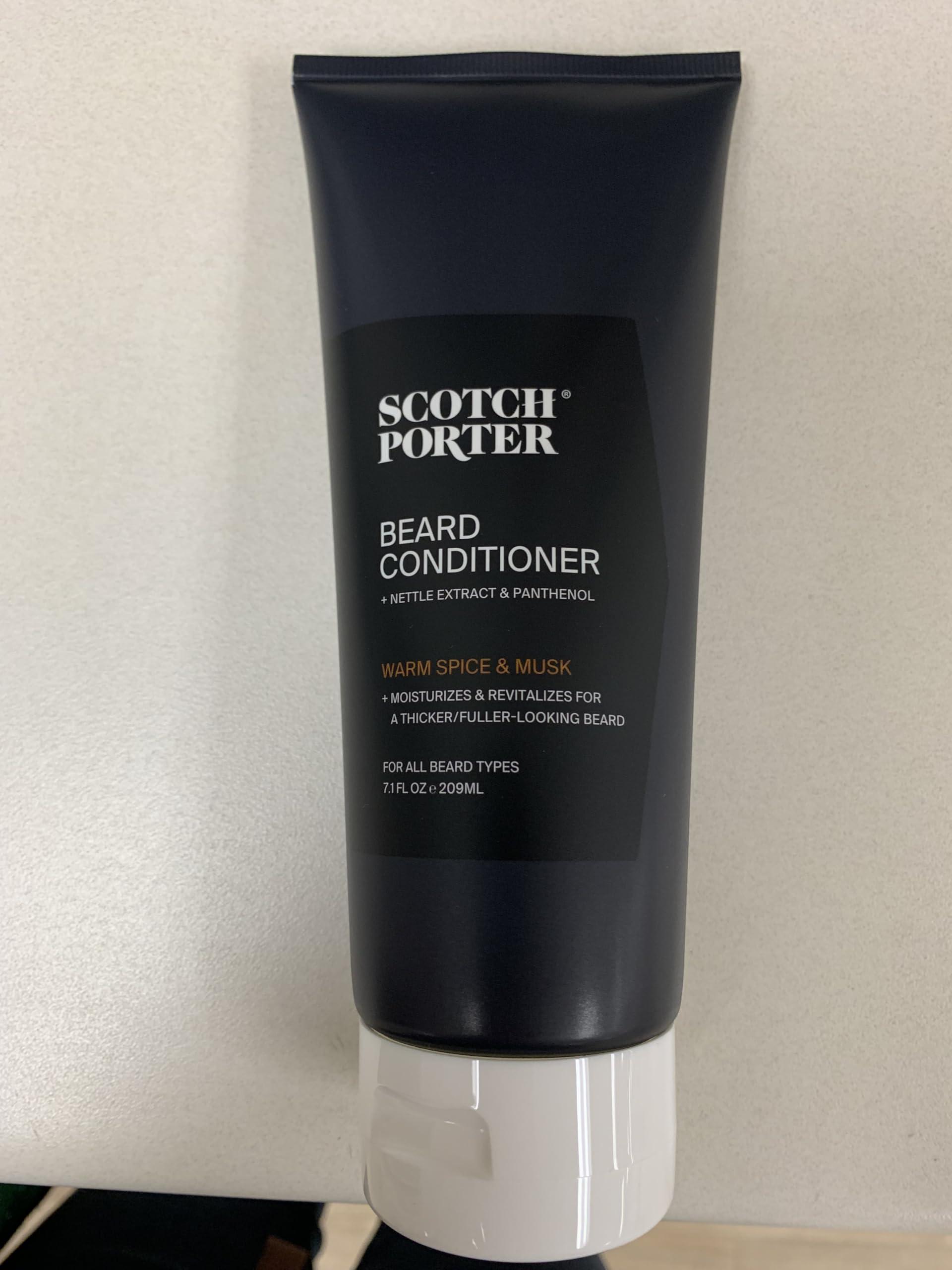 Scotch Porter Scotch Porter Beard Collection Cleanse, Moisturize, Soothe & Style Coarse, Dry Hair while Encouraging Growth for a Fuller/Healthier-Looking Beard Includes Full-Size Wash, Conditioner, Serum & Balm