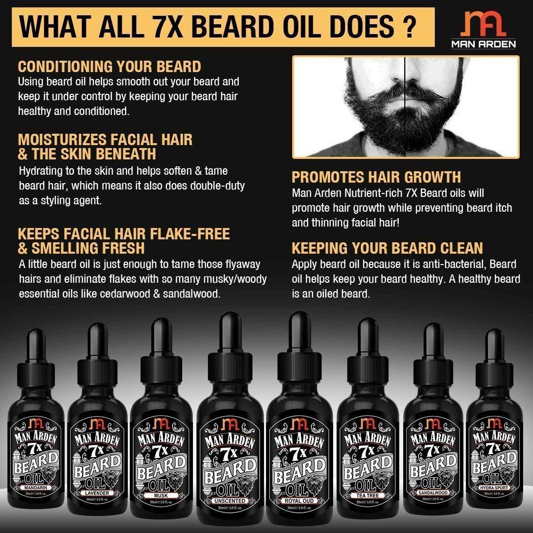 Man Arden Man Arden 7X Beard Oil 30ml (Irish Coffee) - 7 Premium Oils For Beard Growth and Nourishment