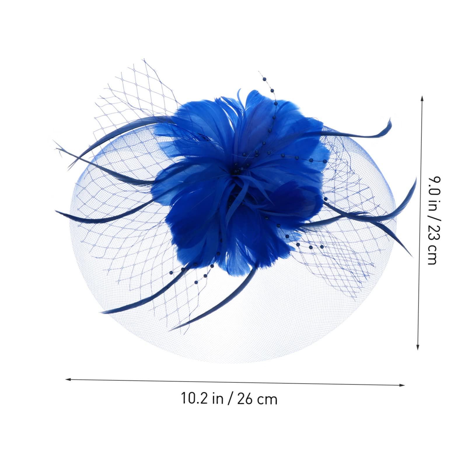 Healeved Healeved 1pc Feather Hairpin Hair Clip Wedding Hair Accessories Hair Pin Headbands Pink Hair Ties Wedding Headband Party Headdress Feather Hairpin Women Headdress Mesh Blue