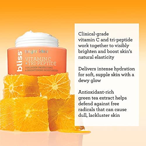 Bliss Bliss Bright Idea Vitamin C Bundle | Vitamin C Brighening and Collagen Protecting Moisturizer, Serum & Eye Cream