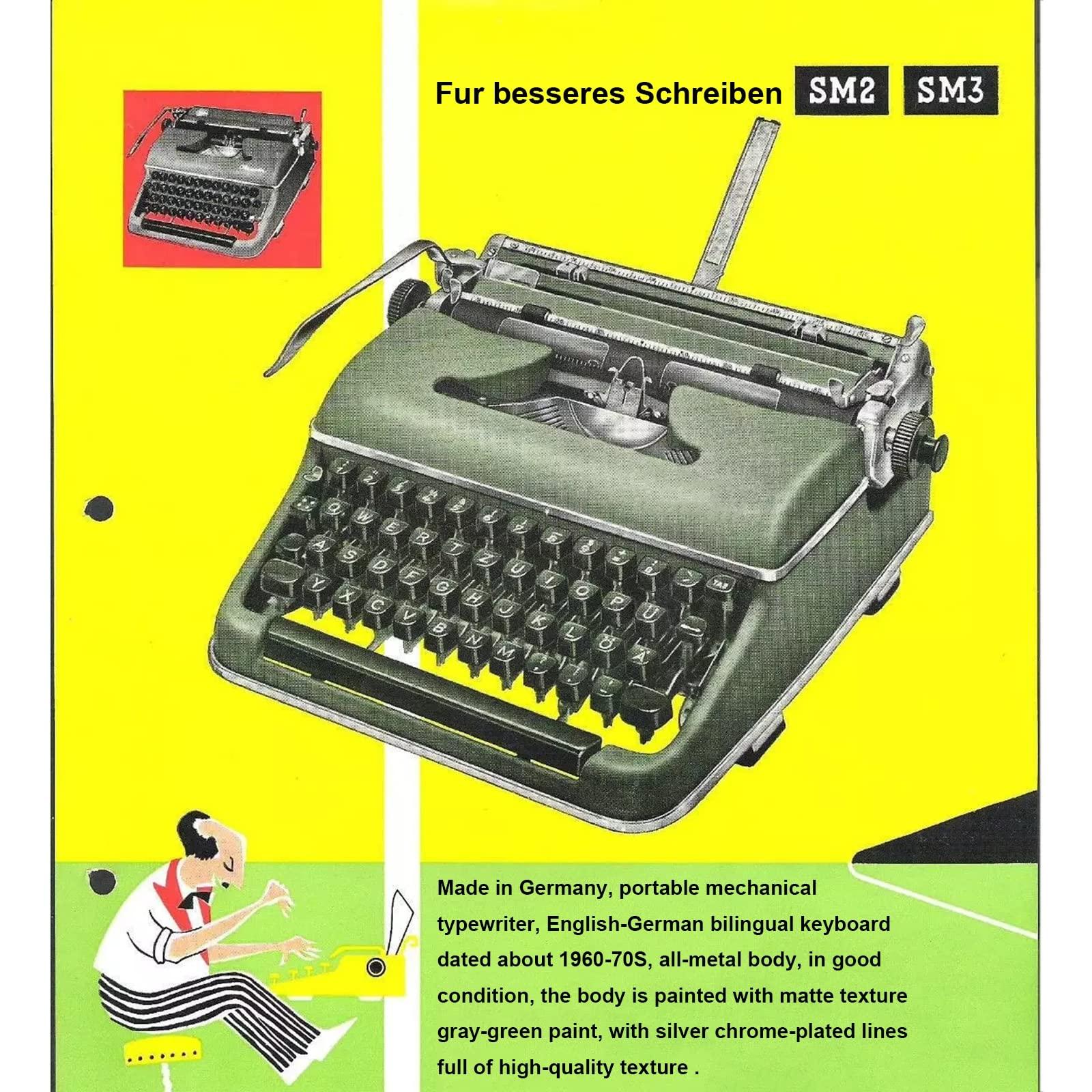 Amdsoc Amdsoc Portable Typewriter, Full Metal Body, Retro Machinery Literary Collection, Normal use
