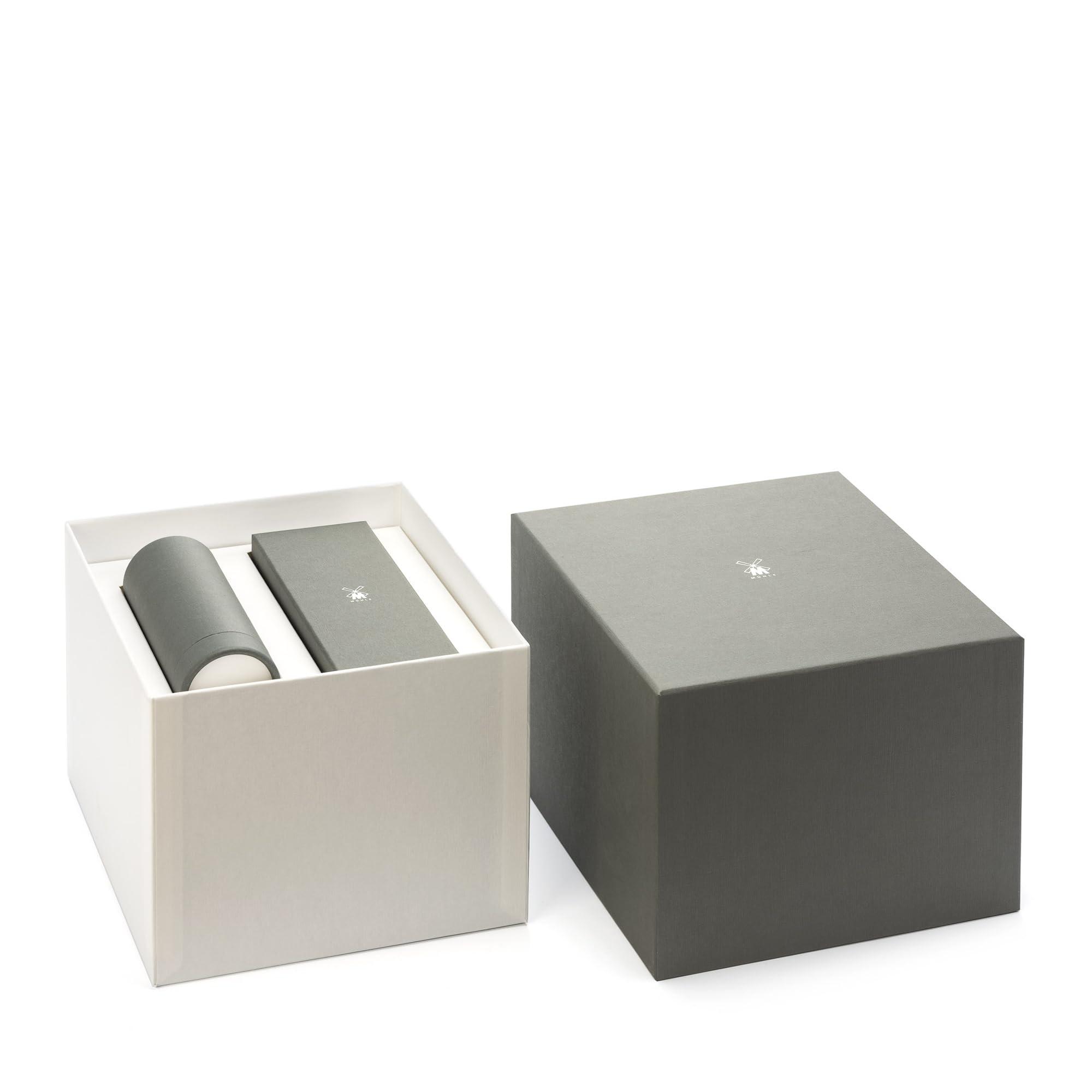 MHLE MHLE PURIST Grained Beech 3-piece Silvertip Fibre/Fusion Shaving Set