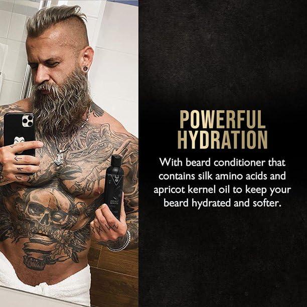 The Beard Struggle The Beard Struggle Radiance Beard Wash & Conditioner Bundle - Platinum Collection - Pack of 2 - Vanir\'s Wisdom - 8 Fl Oz each - For Men - Nourish, Cleanse, Soften, & Strengthen Beard