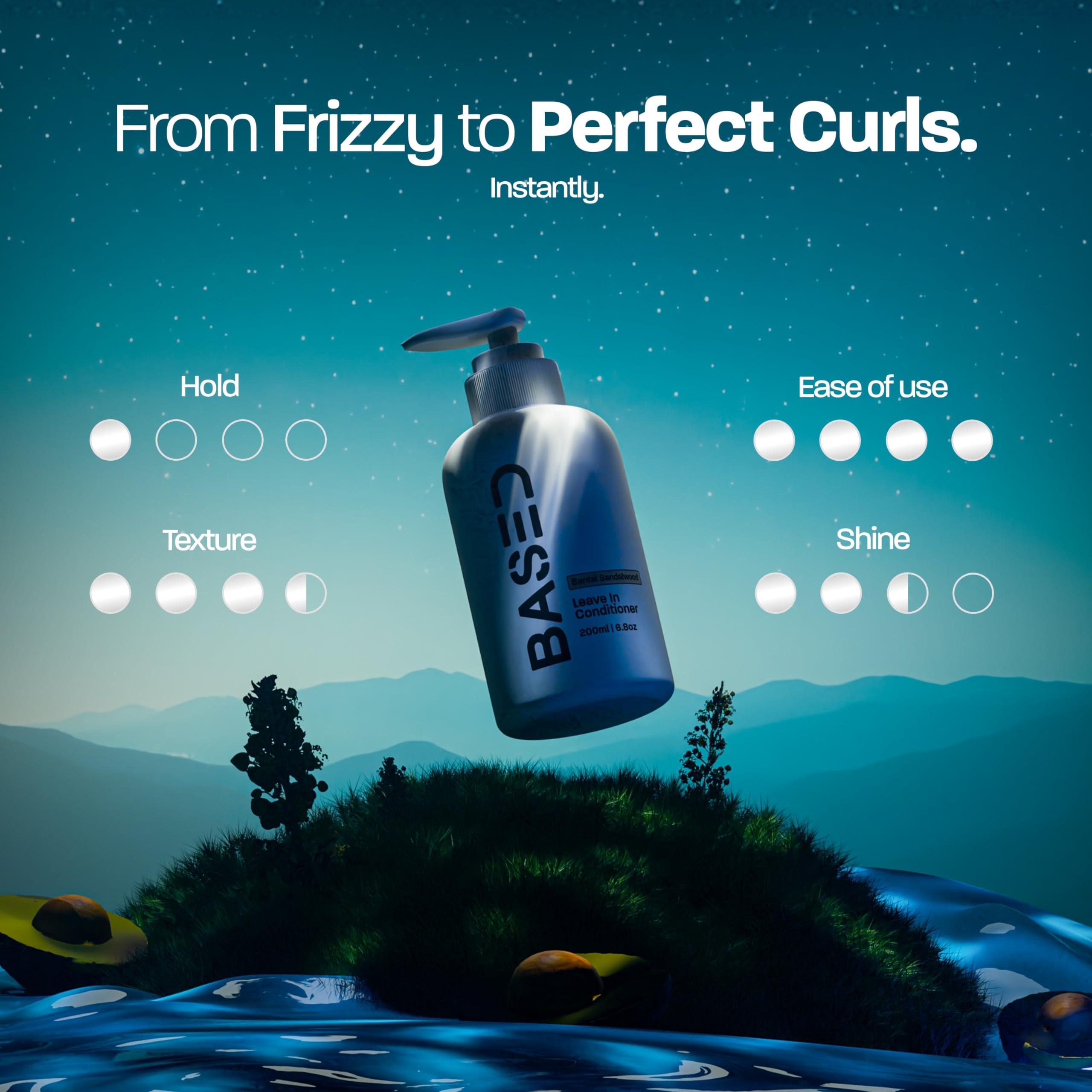 BASED BODYWORKS Based Bodyworks Shampoo, Conditioner & Leave-In Conditioner Deluxe Bundle with Peppermint Oil, Coconut Oil & Avocado Oil, Deluxe Hair Bundle for Men, Two 12 fl oz & One 6.8 fl oz Bottles (Pack of 3)