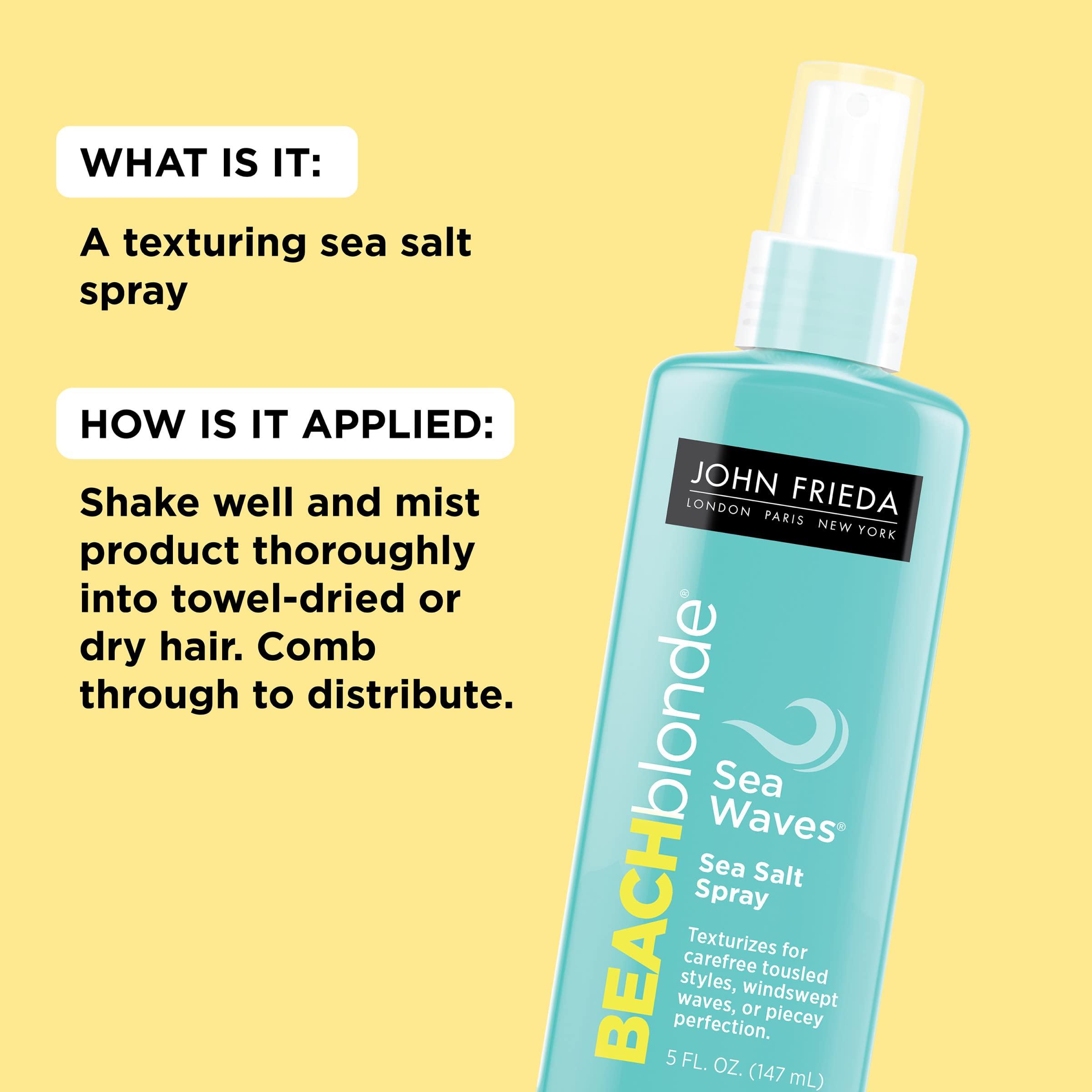 John Frieda John Frieda Beach Blonde Sea Waves Texturizing Spray with Natural Salt for Tousled, Wavy Volume - 5 Ounce