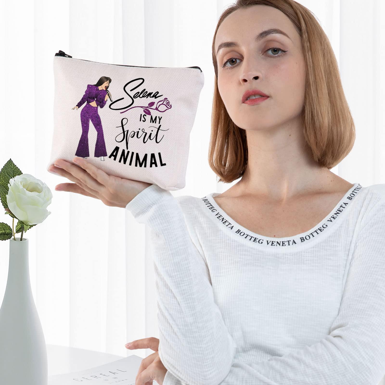 BWWKTOP BWWKTOP Singer Fans Cosmetic Makeup Bag Tejano Music Lovers Gift Singer Inspired Music Zipper Pouch Bag Singer Merchandise (Selen Spirit)