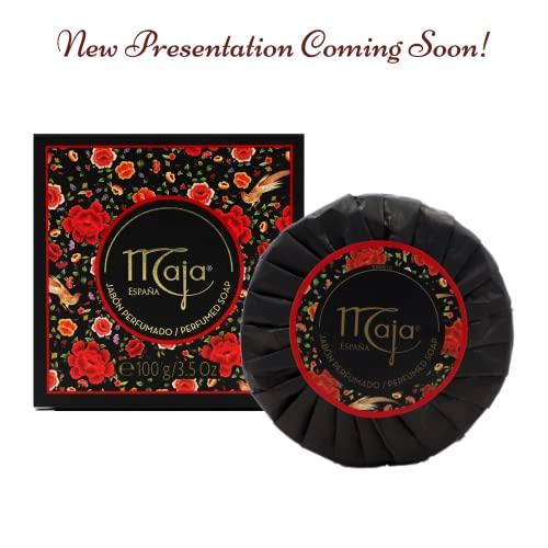 Maja Maja, Classic Soap Perfumed Soap Round and Luxurious Round Soap to Clean and Moisturize your skin Leaves Skin Beautifully Scented and Soft 3Pack of 3.5 Oz Bar Soaps, Rose, 3 Count, (Pack of 3)