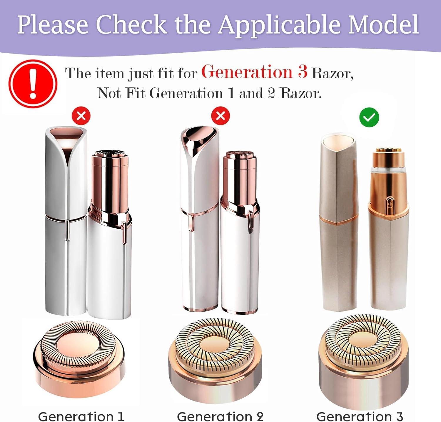 Midnt Replacement Heads for Flawless Replacement Heads,Generation 3 Replacement Heads Compatible with New Finishing Touch Flawless Facial Hair Remover,Dual Blades for Flawless Replacement Heads Gen 3,4Pcs.